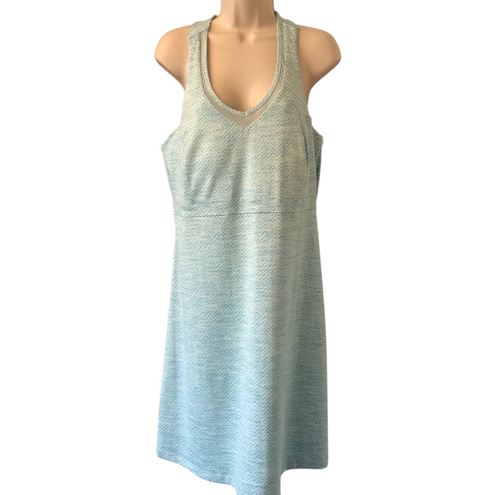 Mondetta Women's Blue Chevron Racerback Dress. Size XL. NWOT